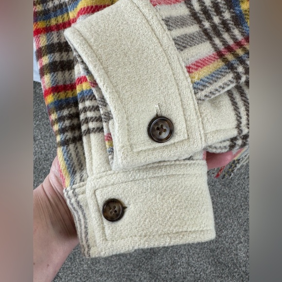 Polo Ralph Lauren Cream Plaid Fringe Jacket Women's Size XS (generous) NWOT - Picture 10 of 11